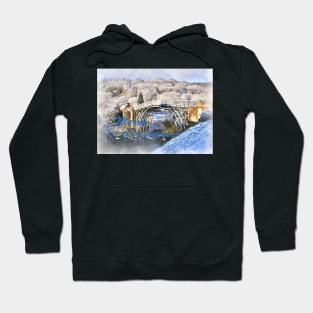 Ironbridge in Snow Merry Christmas Hoodie by jalfc46